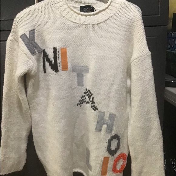 Zara embroidered sweater